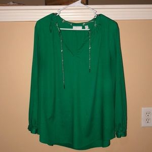 Emerald green blouse